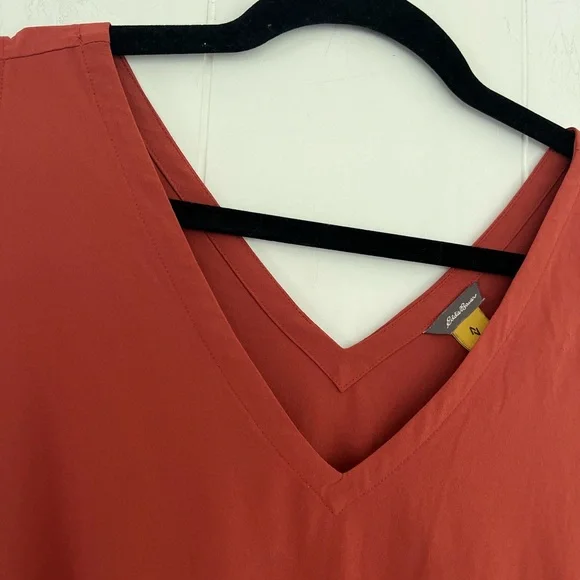Eddie Bauer Travelers Departure Easy Tank Dress Size Medium Terracotta Orange - Picture 3 of 9